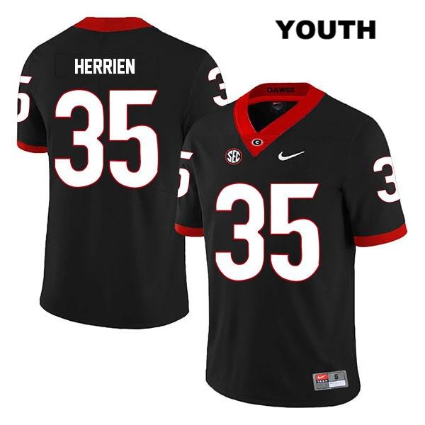 Georgia Bulldogs Youth Brian Herrien #35 NCAA Legend Authentic Black Nike Stitched College Football Jersey HUP7456FM